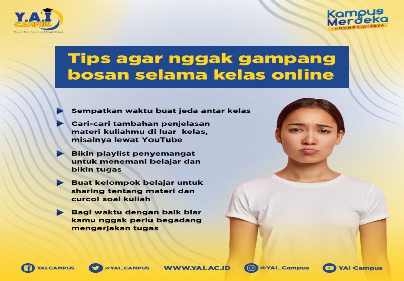 Tips Agar Tidak Gampang Bosan Selama Kuliah Online