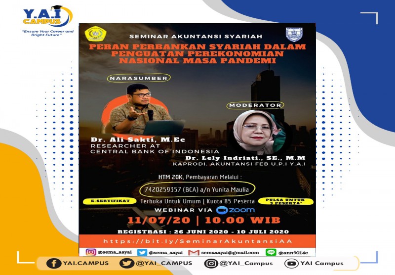 Webinar “Peran Perbankan Syariah dalam Penguatan Perekonomian Nasional Masa Pandemi”